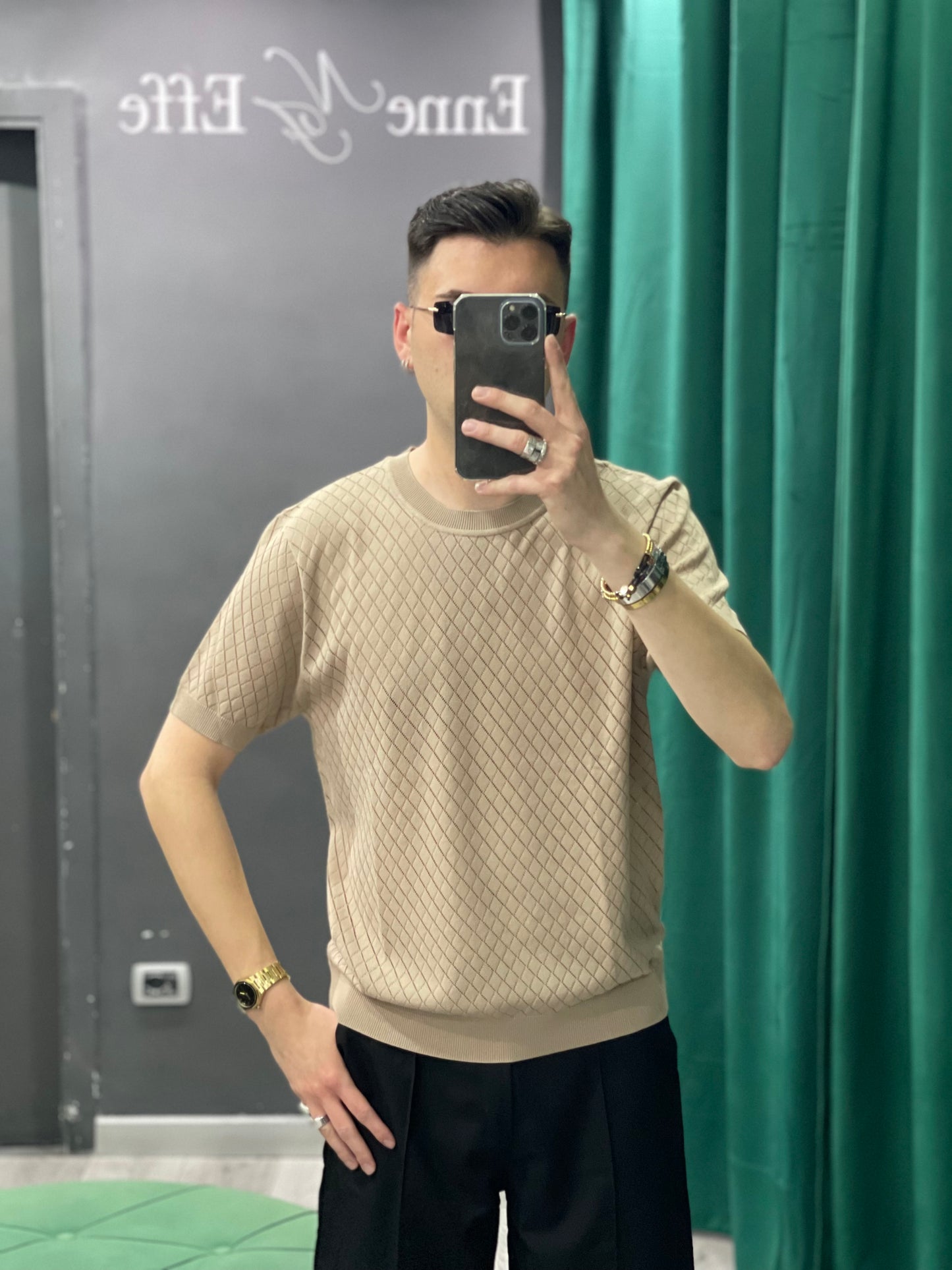 T-shirt filo beige